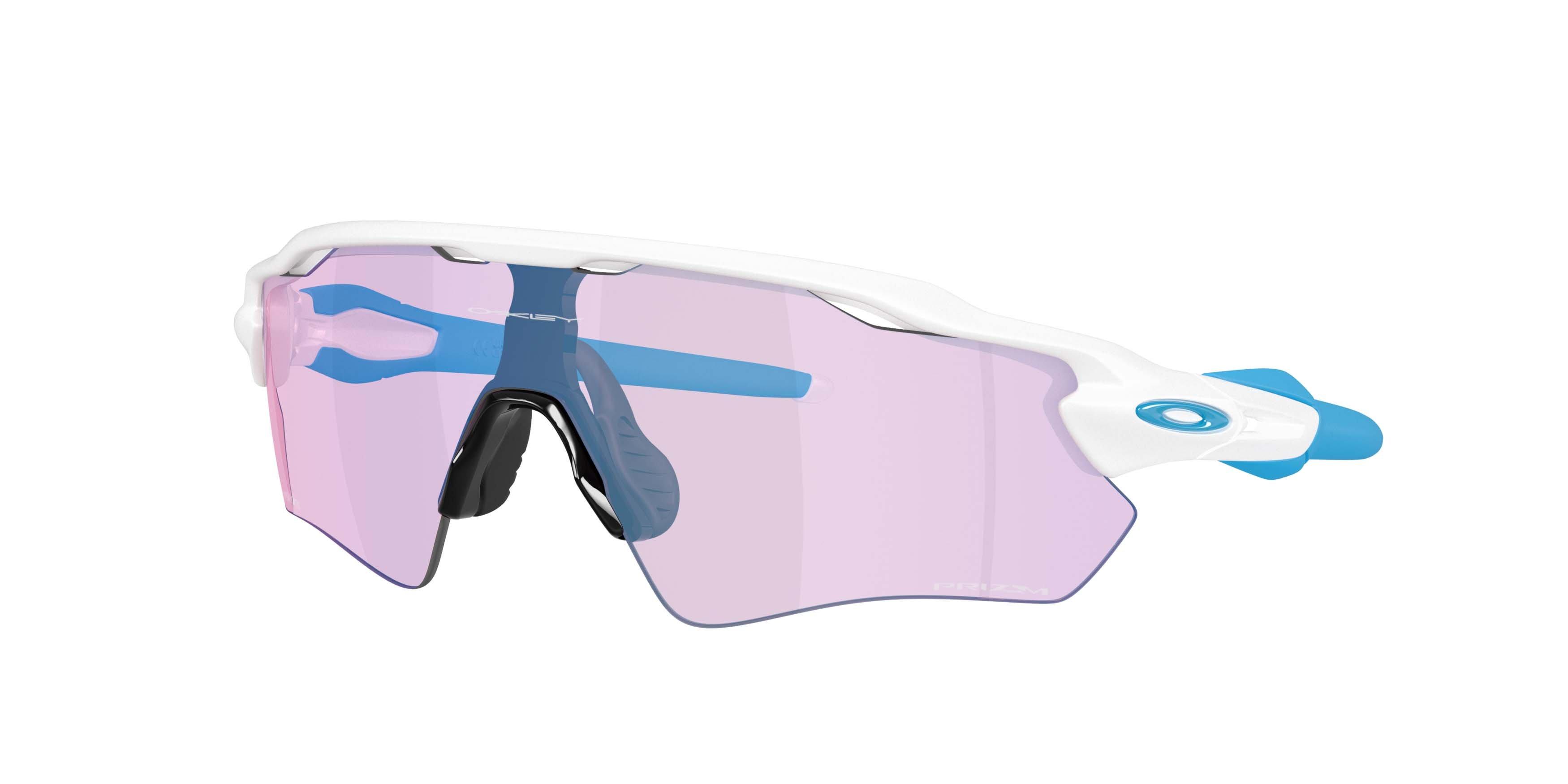 Oakley Radar EV Path Prizm Cobalt Transitions Sunglasses - Matte White - WHITE/BLUE